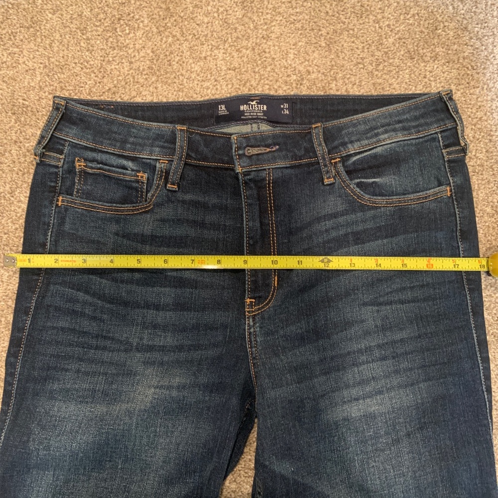 NWOT - Womens Hollister Jeans Mid-Rise Bootcut size 13 Long - Picture 5 of 5